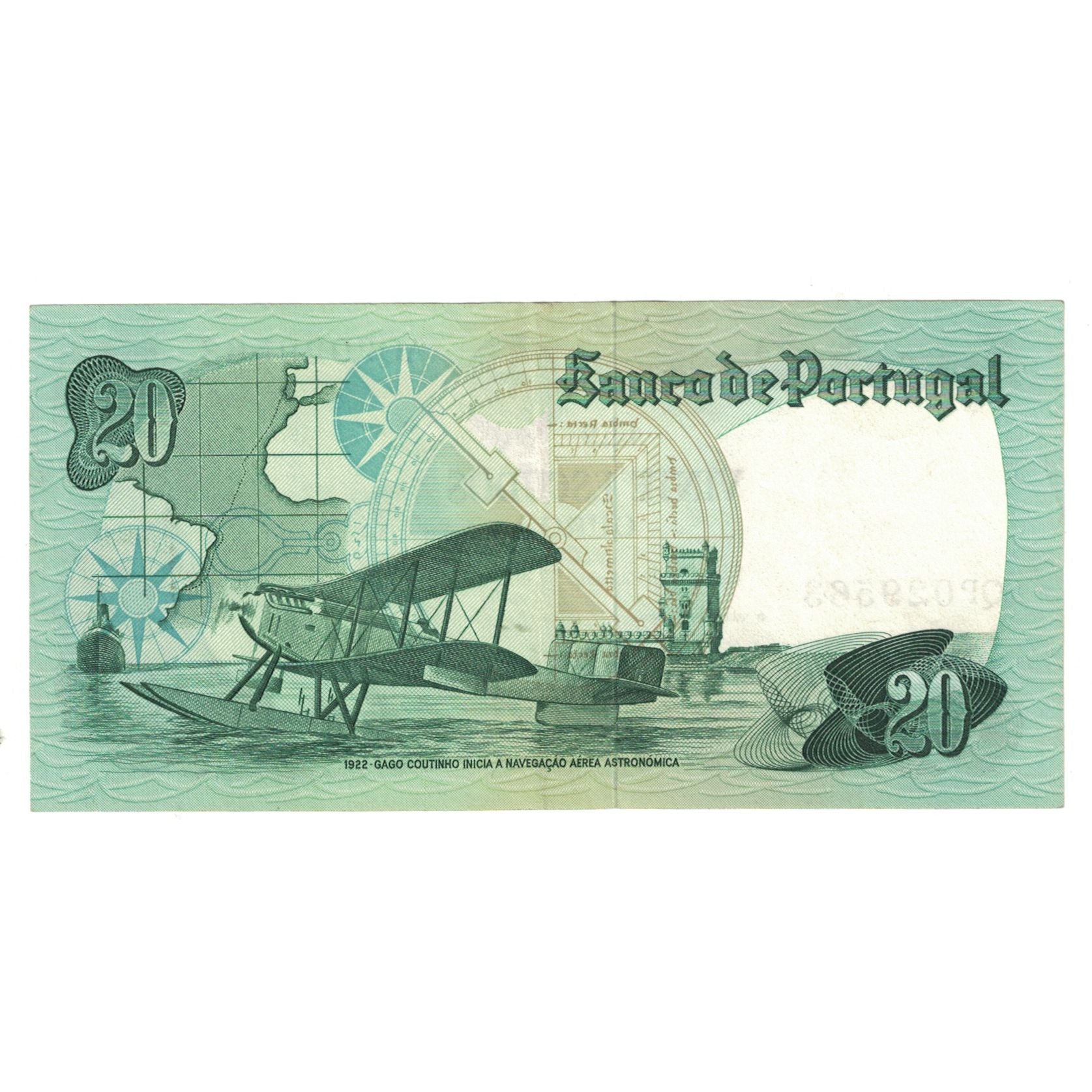Banknote, Portugal, 20 Escudos, 1978, 1978-10-04, KM:176a, UNC(65-70)