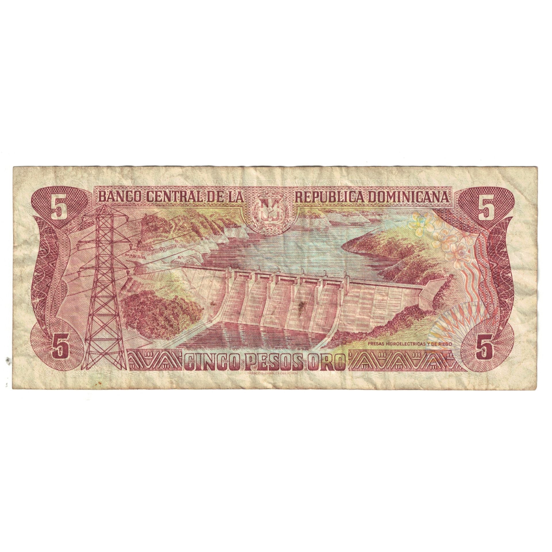 Banknote, Dominican Republic, 5 Pesos Oro, 1997, KM:118b, VF(20-25)