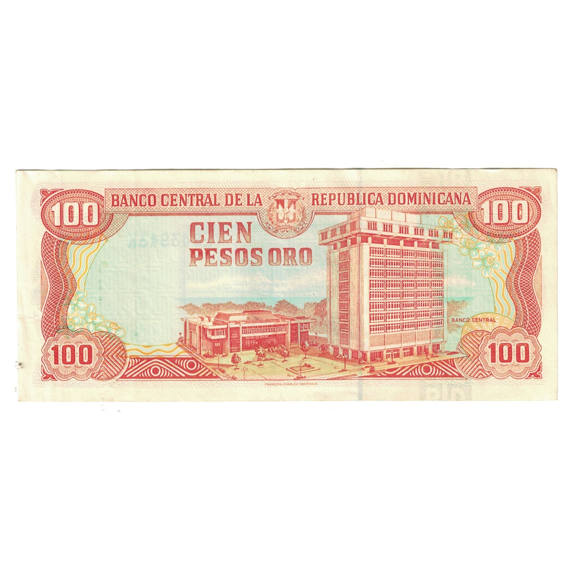 Billete, 100 Pesos Oro, 1998, República Dominicana, KM:122b, MBC