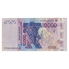 Banknote, West African States, 10,000 Francs, 2003, KM:118Aa, EF(40-45)