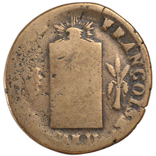 FRANCE, 2 sols aux balances daté, 2 Sols, 1793, Pau, KM #621.14, VG(8-10), B...
