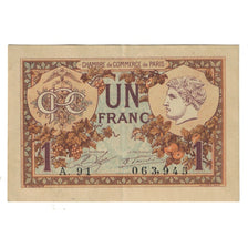 France, Paris, 1 Franc, 1920, Chambre de Commerce, EF(40-45), Pirot:97-36