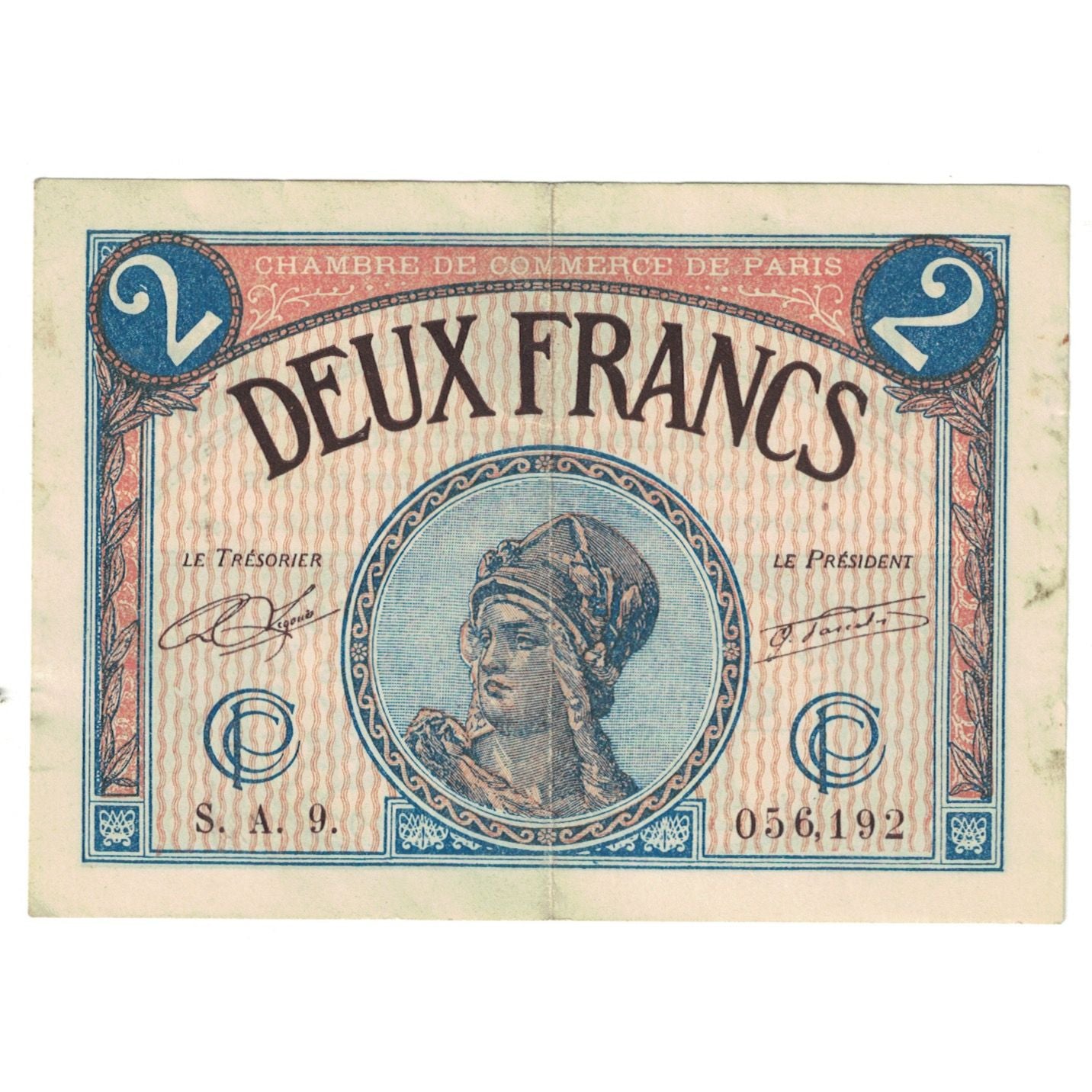 France, Paris, 2 Francs, 1922, EF(40-45), Pirot:97-28