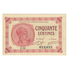 France, Paris, 50 Centimes, 1920, Chambre de Commerce, TTB, Pirot:97-10