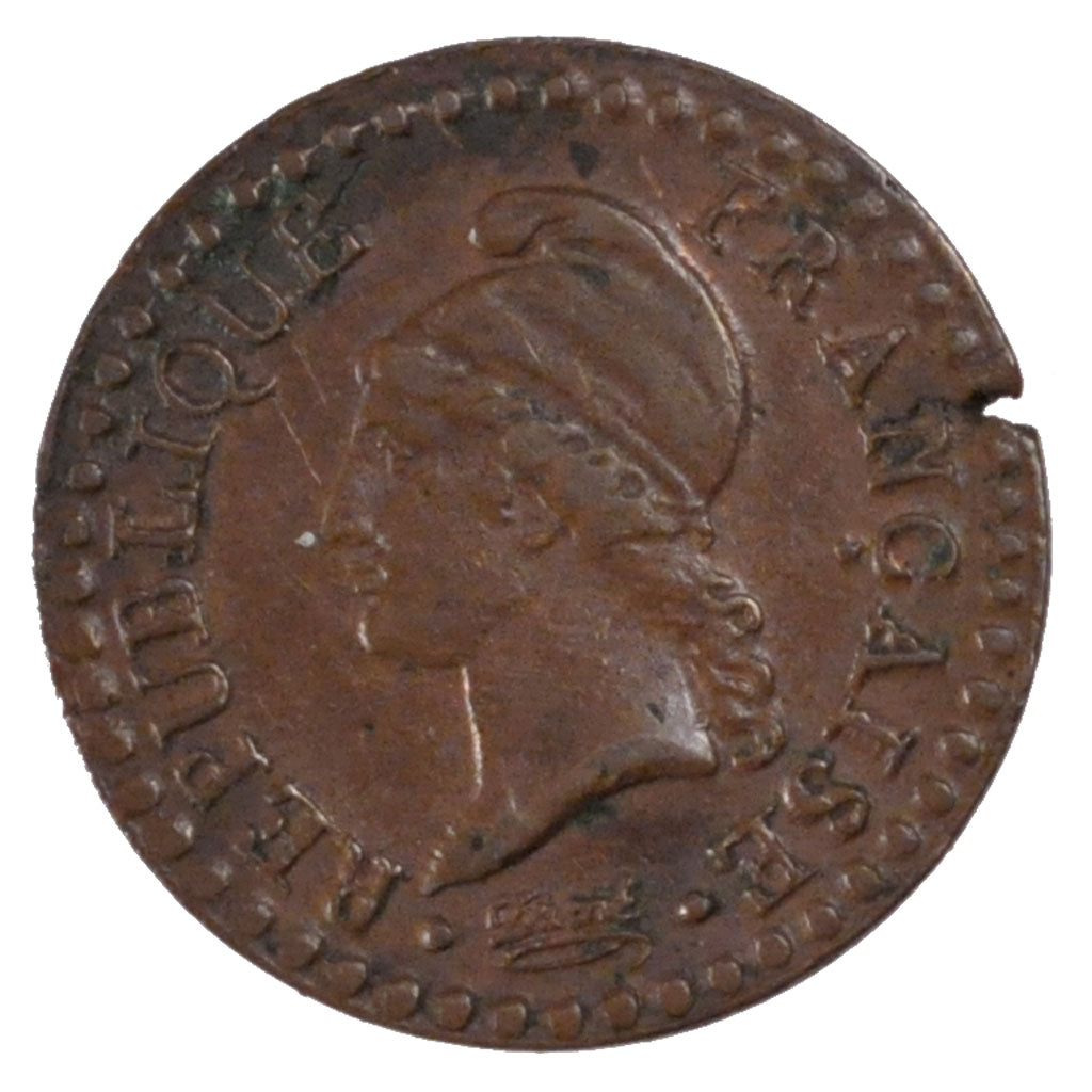 FRANCE, Dupré, Centime, 1797, Paris, KM #646, EF(40-45), Bronze, 18, Gadoury #76