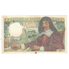 Frankrijk, 100 Francs, Descartes, 1942, Q.1, TTB, Fayette:27.1, KM:101a