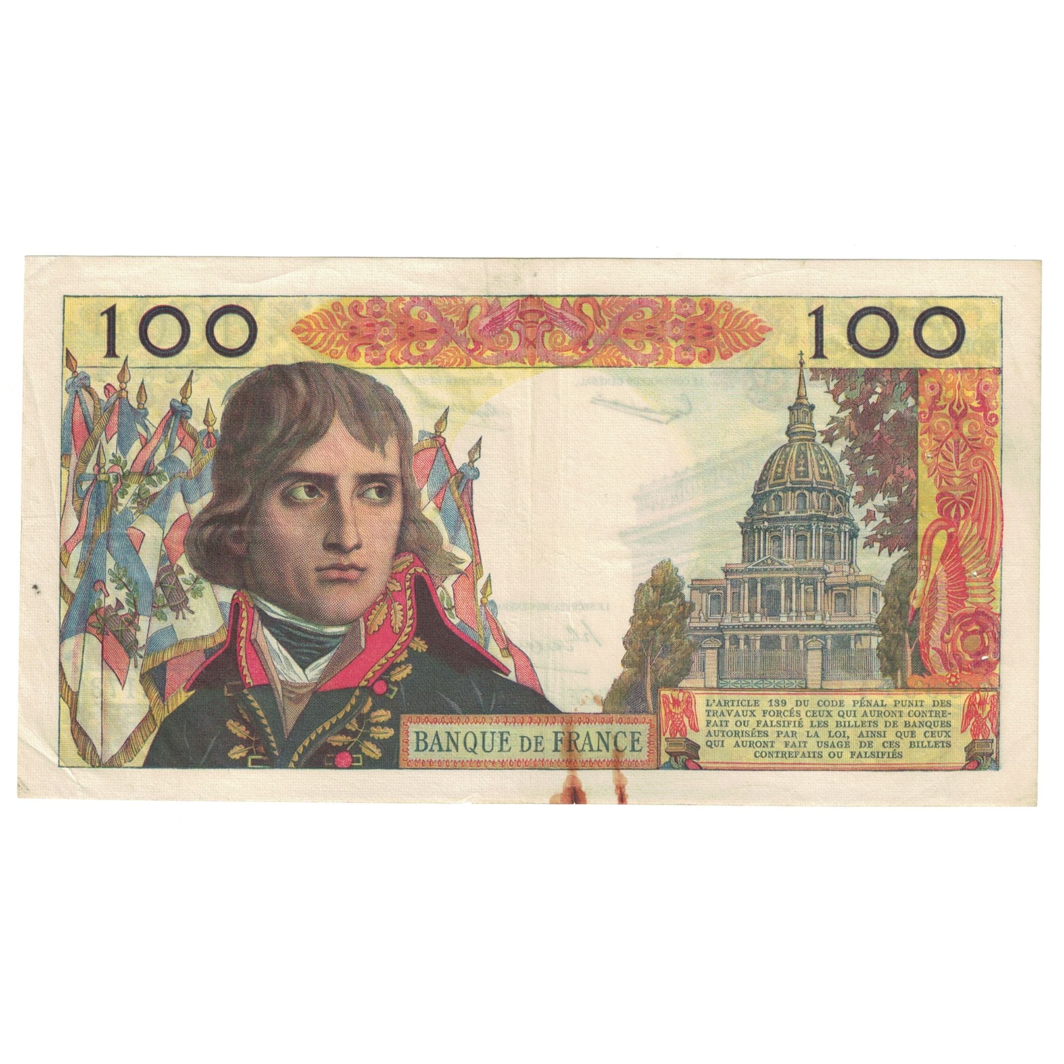 France, 100 Nouveaux Francs, Bonaparte, 1962, V.173, VF(30-35), Fayette:59.15