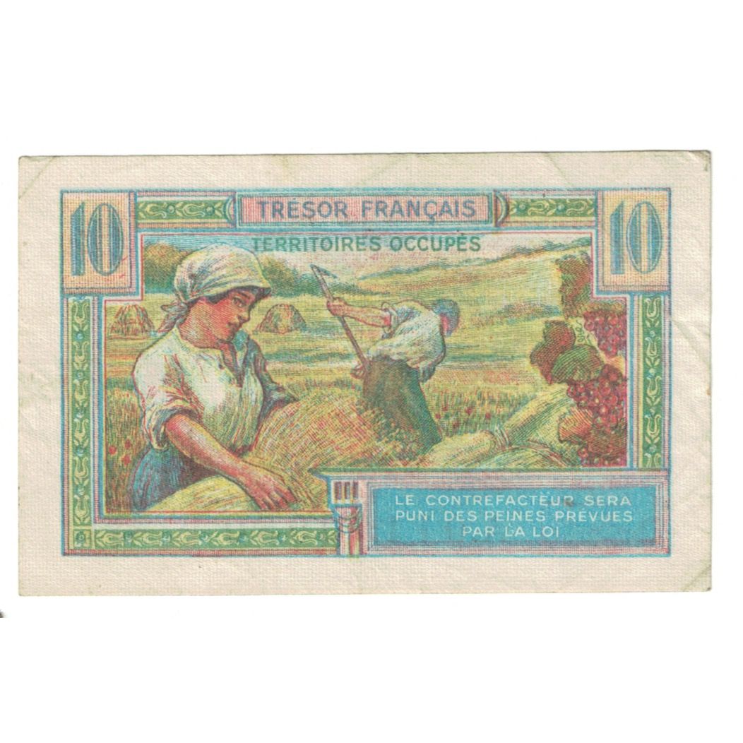 Francia, 10 Francs, 1947 French Treasury, 1947, A.01173950, MBC, Fayette:VF30.1