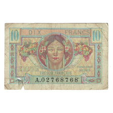 Francia, 10 Francs, 1947 French Treasury, 1947, A.02768768, B, Fayette:VF30.1