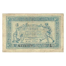 France, 50 Centimes, 1917-1919 Army Treasury, O.152929, VF(20-25), Fayette:VF