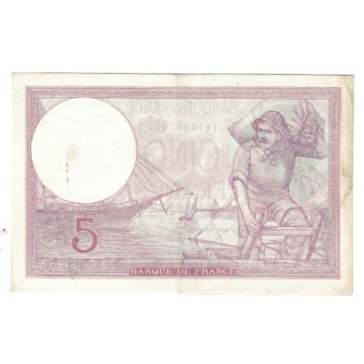 Frankrijk, 5 Francs, Violet, 1940, X.66825 633, TTB, Fayette:4.16, KM:83