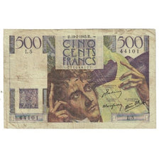 Frankrijk, 500 Francs, Chateaubriand, 1945, L.5 44101, TB, Fayette:34.1, KM:129a
