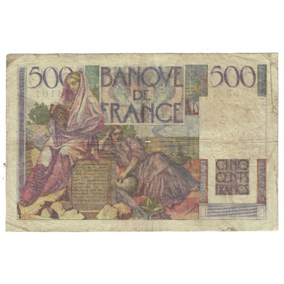 Frankrijk, 500 Francs, Chateaubriand, 1945, L.5 44101, TB, Fayette:34.1, KM:129a