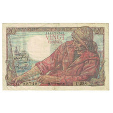 Frankreich, 20 Francs, Pêcheur, 1949, U.228 92749, S, Fayette:13.15, KM:100c
