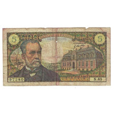 France, 5 Francs, Pasteur, 1969, N.85 97280, VG(8-10), Fayette:61.9, KM:146b