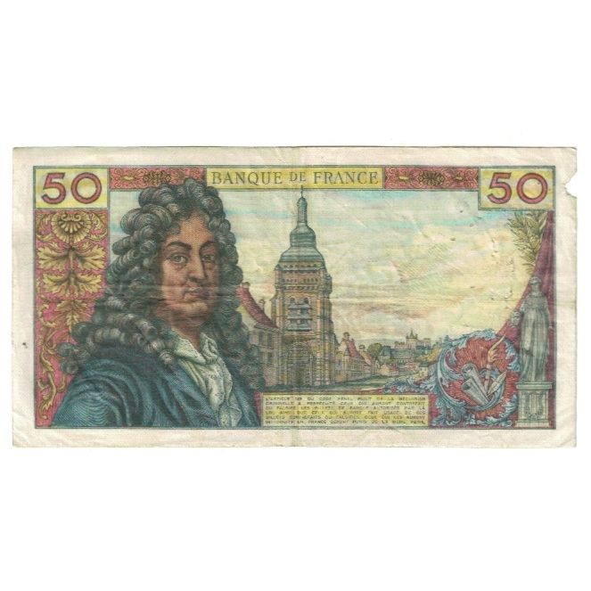 Frankrijk, 50 Francs, Racine, 1973, F.206 63304, TB, Fayette:64.22, KM:148d