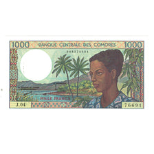 Geldschein, Komoren, 1000 Francs, KM:11a, UNZ