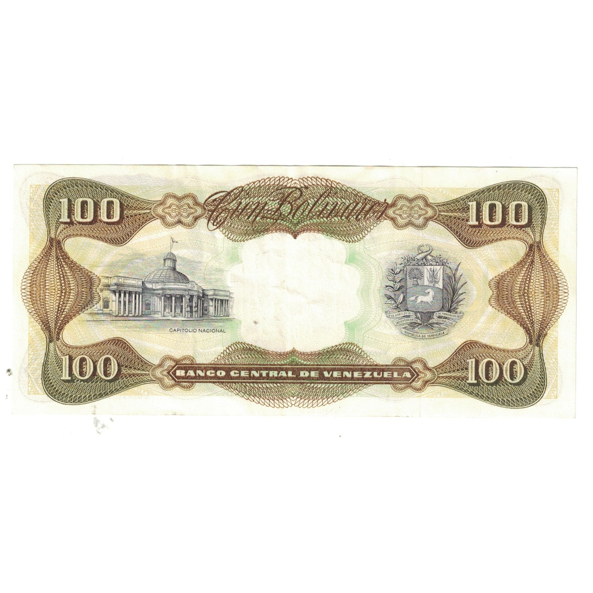 Banknote, Venezuela, 100 Bolivares, 1998, 1998-02-05, KM:66f, UNC(65-70)