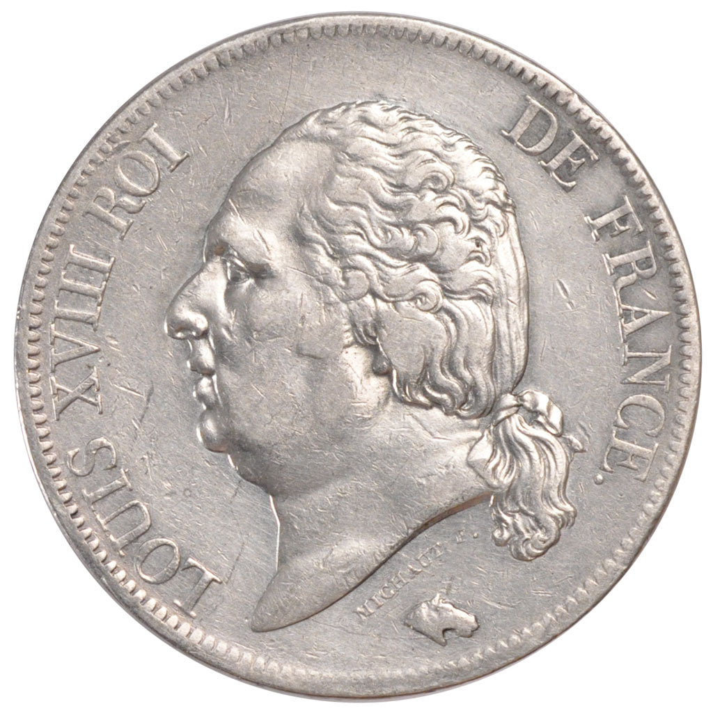 Louis XVIII, 5 Francs au buste nu