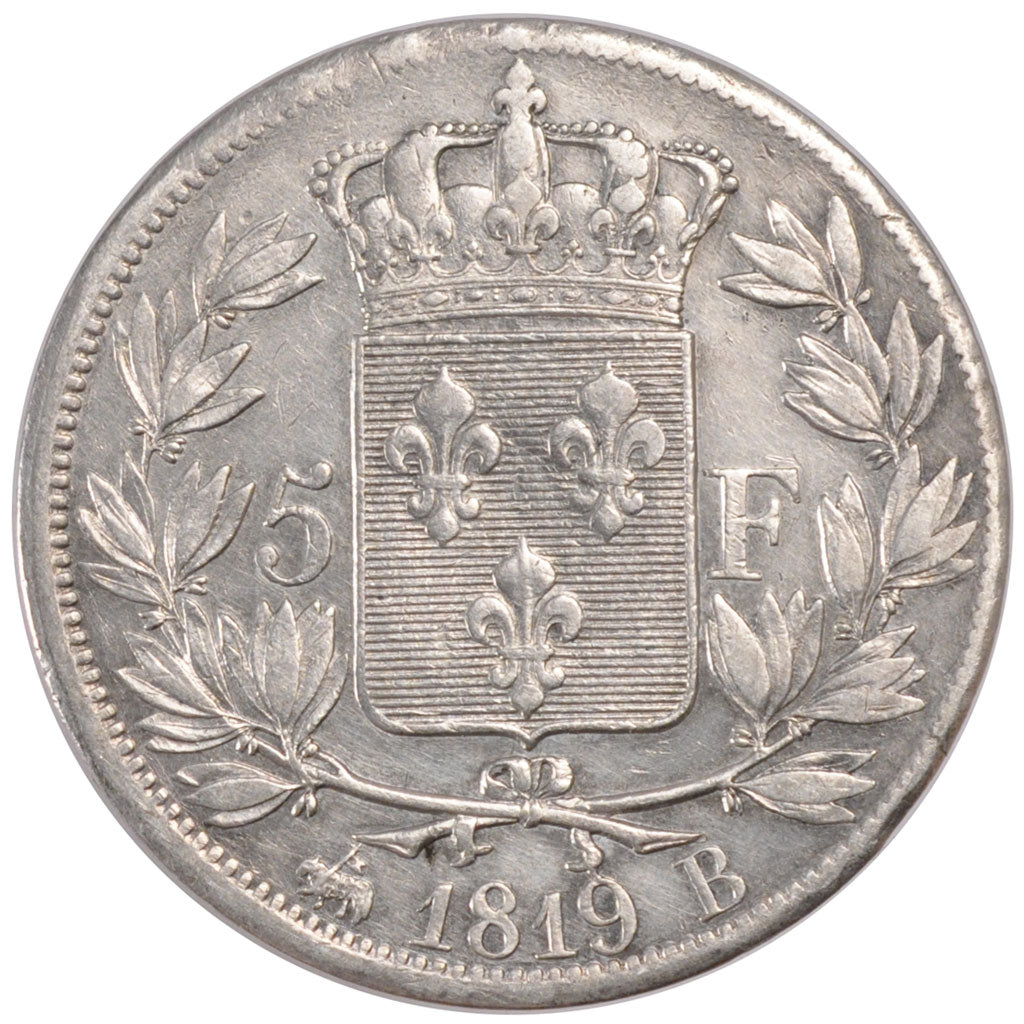 Louis XVIII, 5 Francs au buste nu