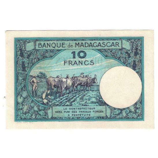 Banconote, Madagascar, 10 Francs, KM:36, SPL-