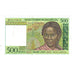 Geldschein, Madagascar, 500 Francs = 100 Ariary, KM:75a, UNZ
