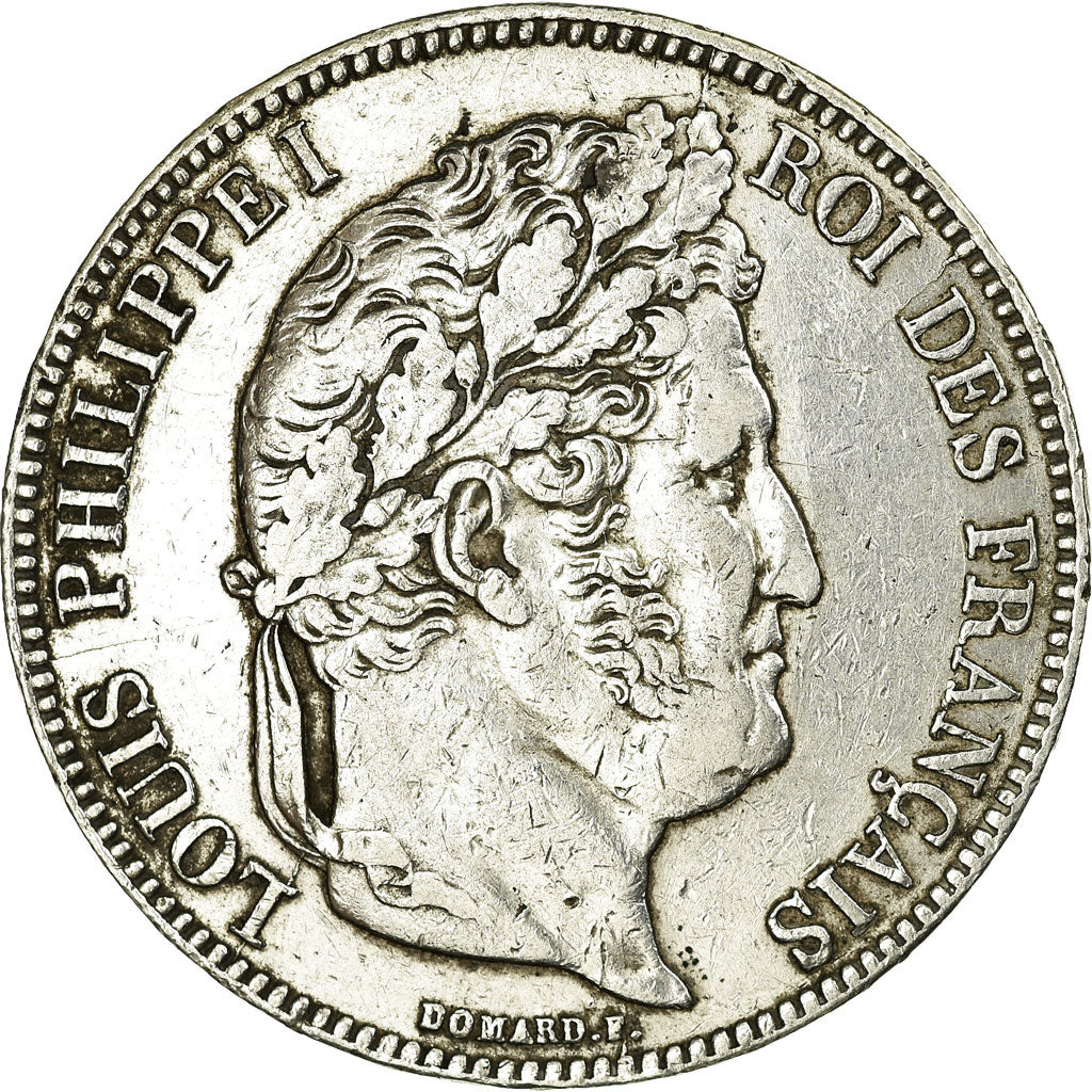 Moneda, Francia, Louis-Philippe, 5 Francs, 1834, La Rochelle, MBC+, Plata