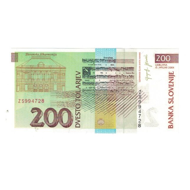 Banconote, Slovenia, 200 Tolarjev, 2004, 2004-01-15, KM:15a, FDS