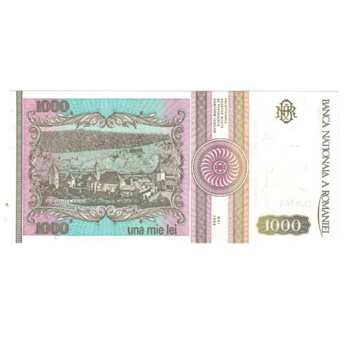 Geldschein, Rumänien, 1000 Lei, 1993, KM:102, UNZ