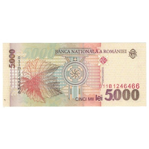 Banconote, Romania, 5000 Lei, 1998, KM:107a, FDS