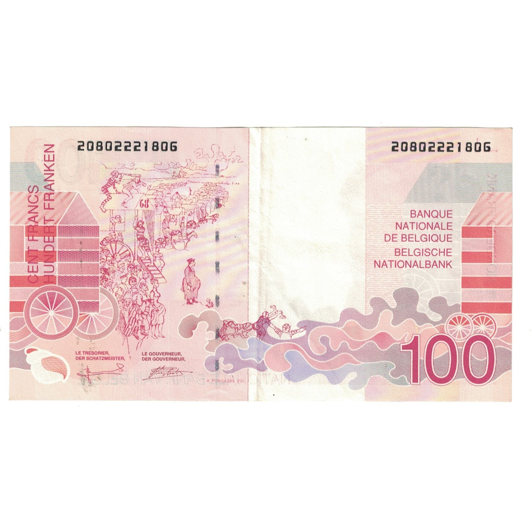 Banknote, Belgium, 100 Francs, KM:147, UNC(65-70)