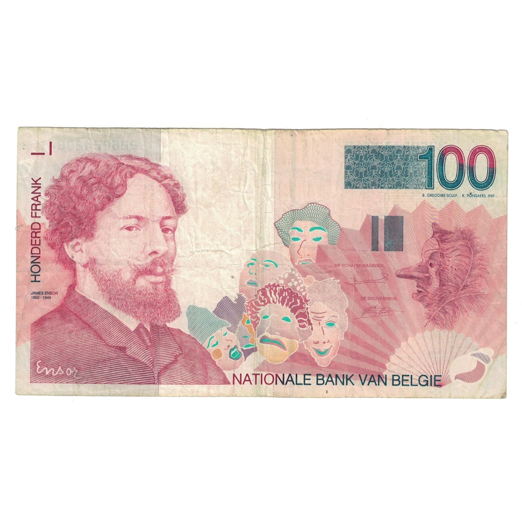 Geldschein, Belgien, 100 Francs, KM:147, SS