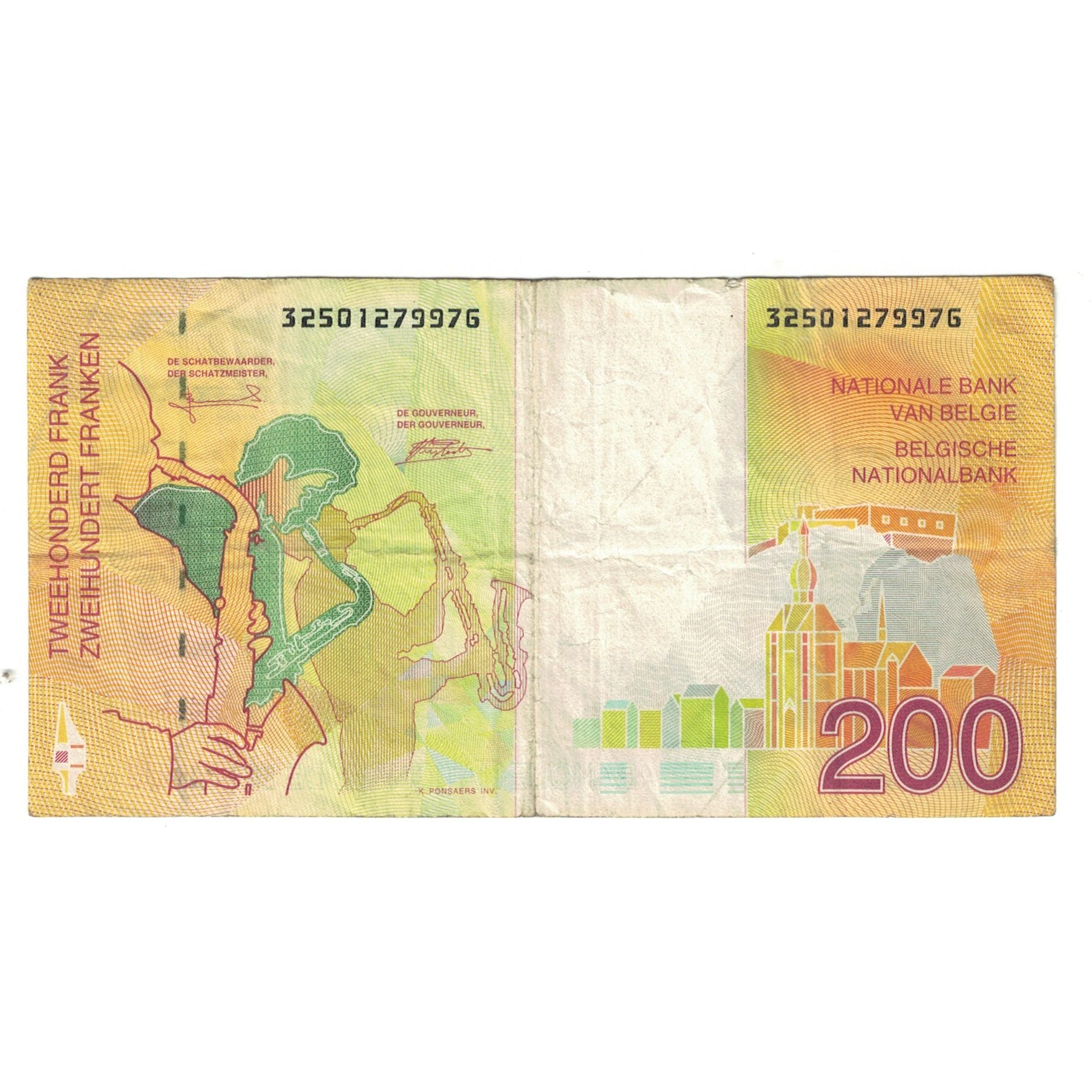 Banknote, Belgium, 200 Francs, KM:148, EF(40-45)