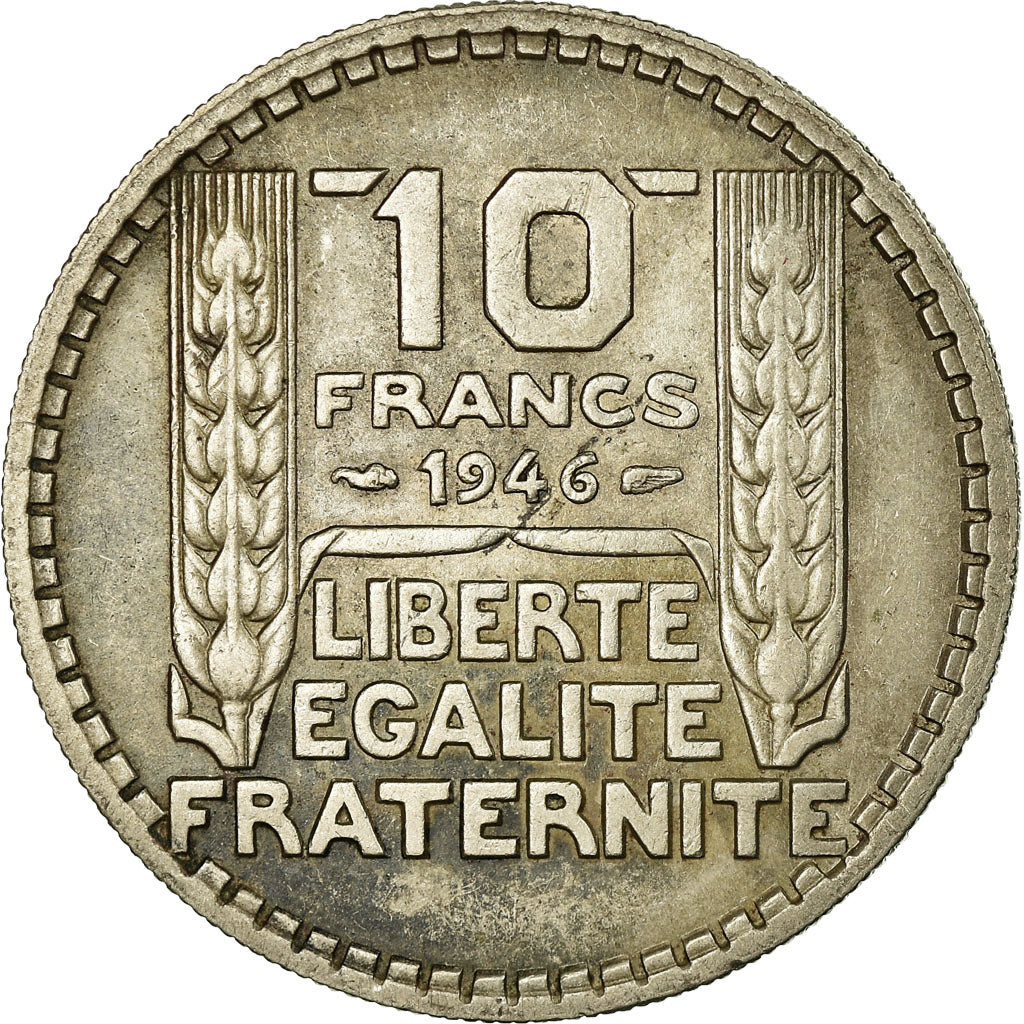 Moneda, Francia, Turin, 10 Francs, 1946, MBC, Cobre - níquel, Gadoury:810