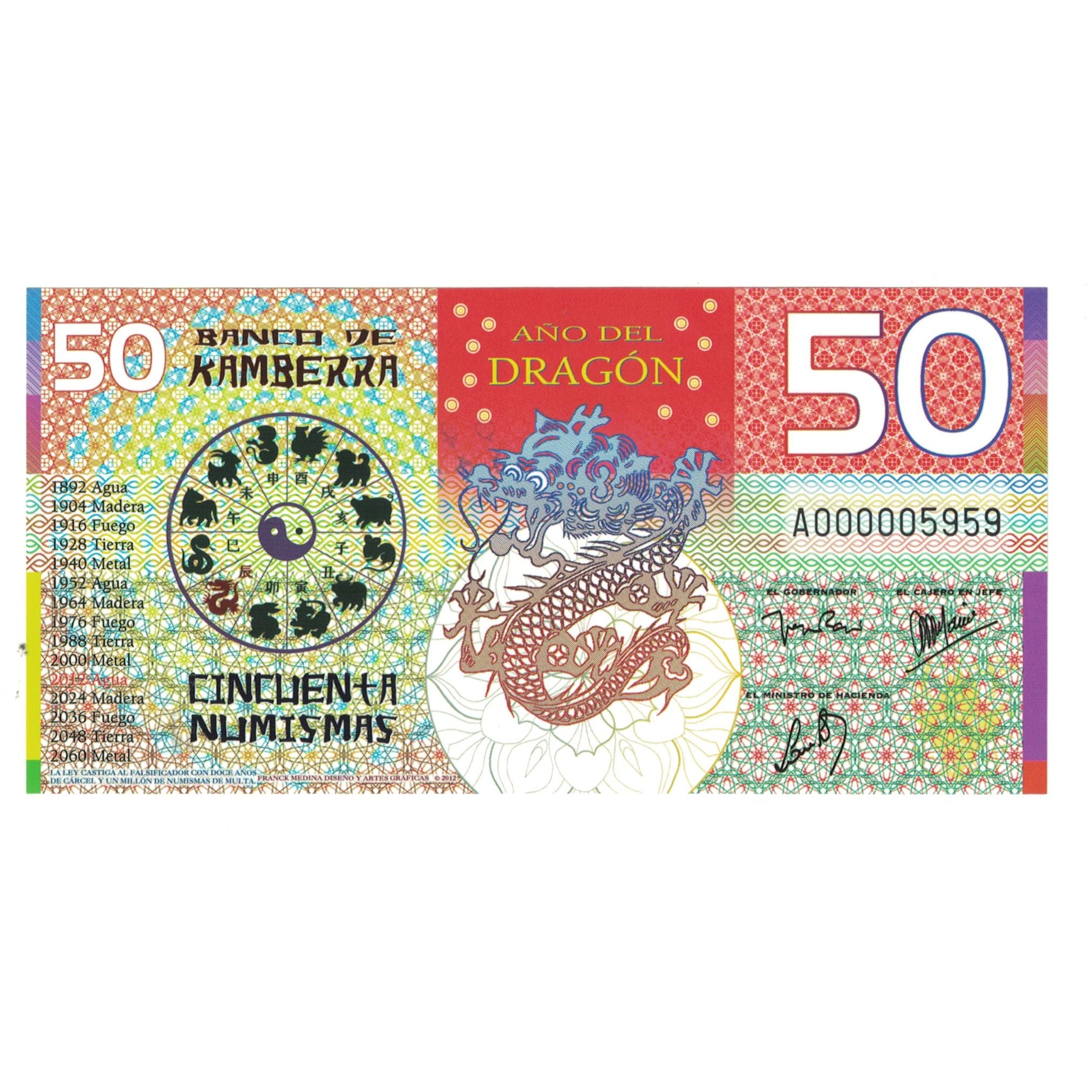 Nota, Austrália, Tourist Banknote, 2012, 50 dollars ,Colorful Plastic Banknote