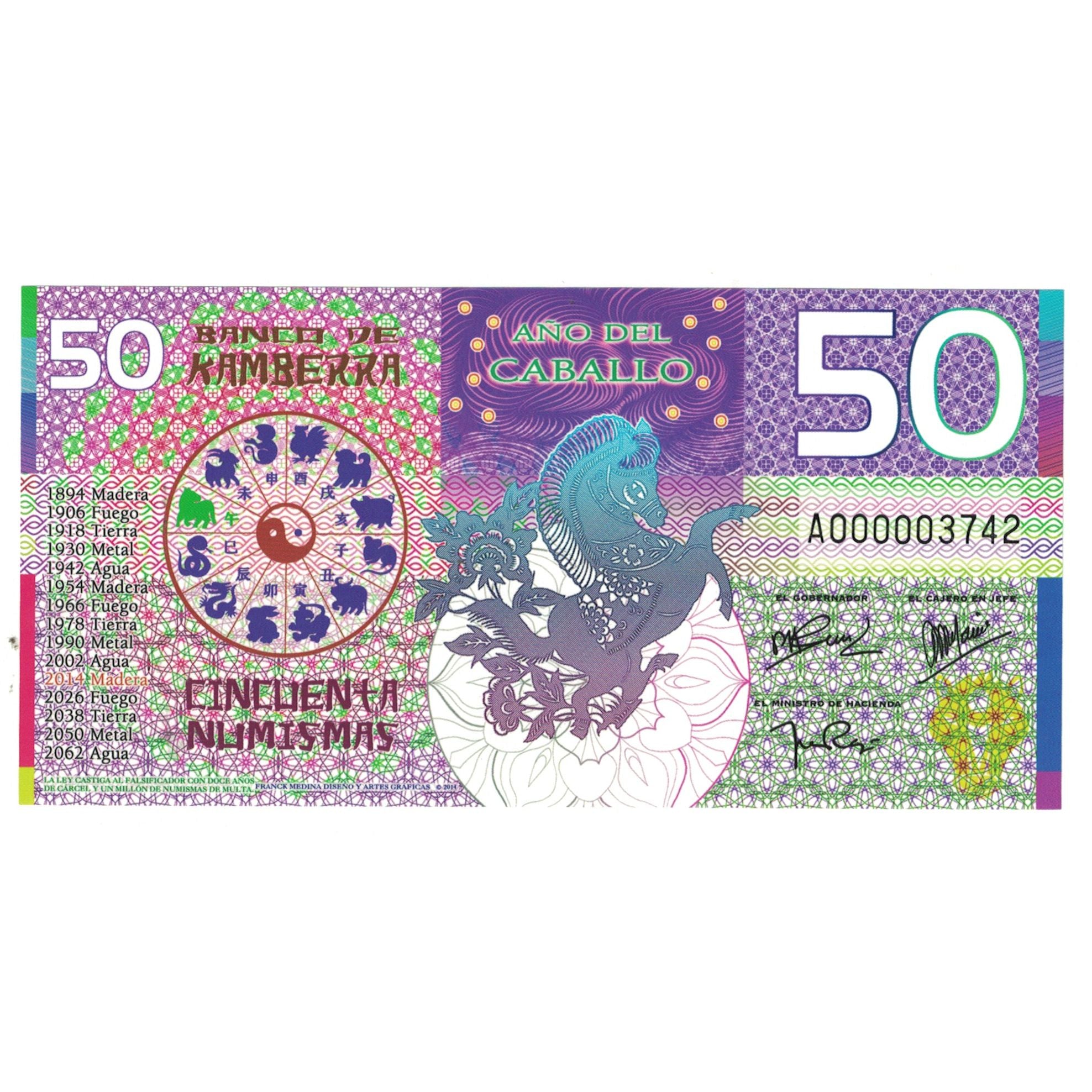 Banknote, Australia, Tourist Banknote, 2014, 50 dollars ,Colorful Plastic
