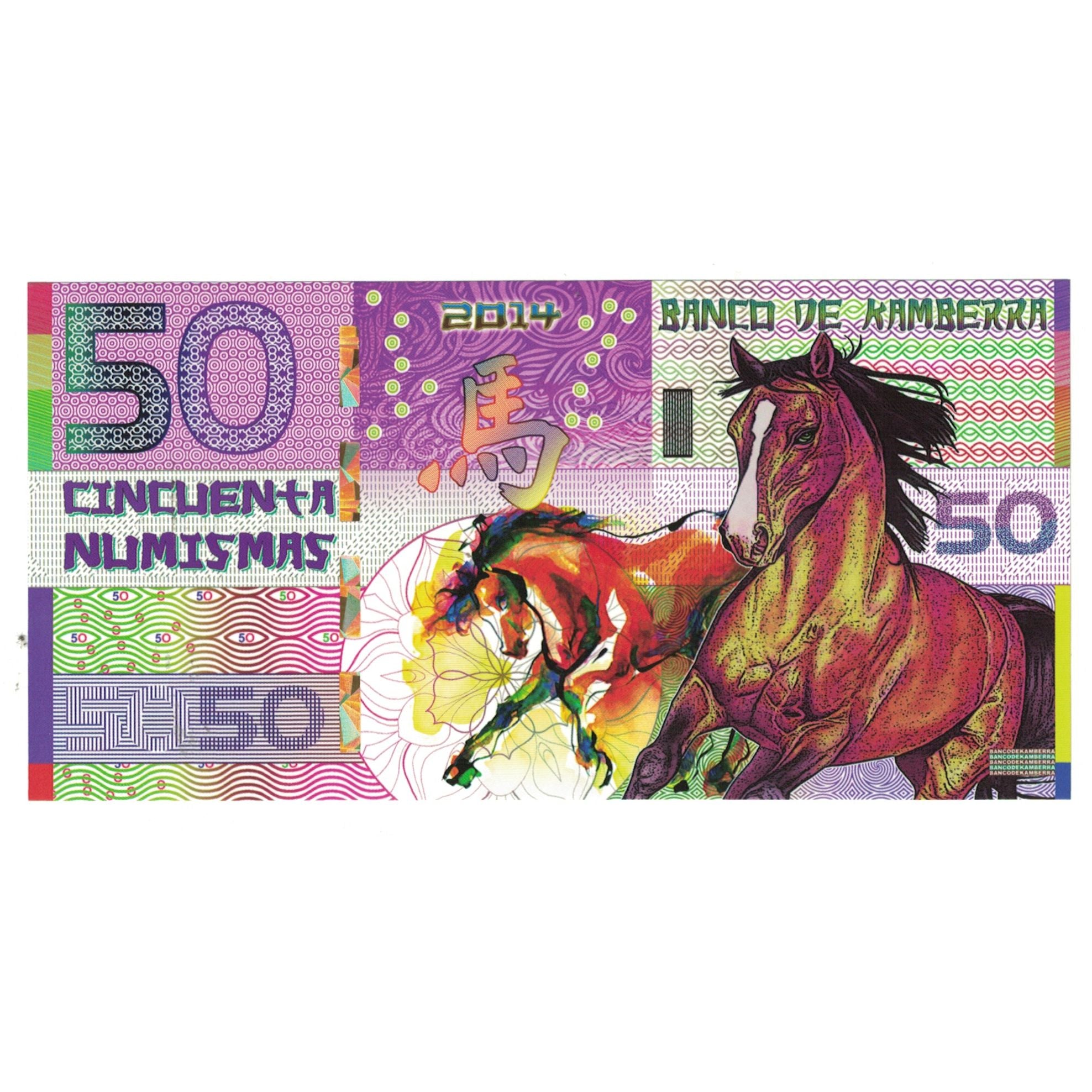 Banconote, Australia, Tourist Banknote, 2014, 50 dollars ,Colorful Plastic
