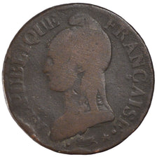 FRANCE, Dupré, 5 Centimes, 1798, Lille, KM #640.11, F(12-15), Bronze, Gadoury #.