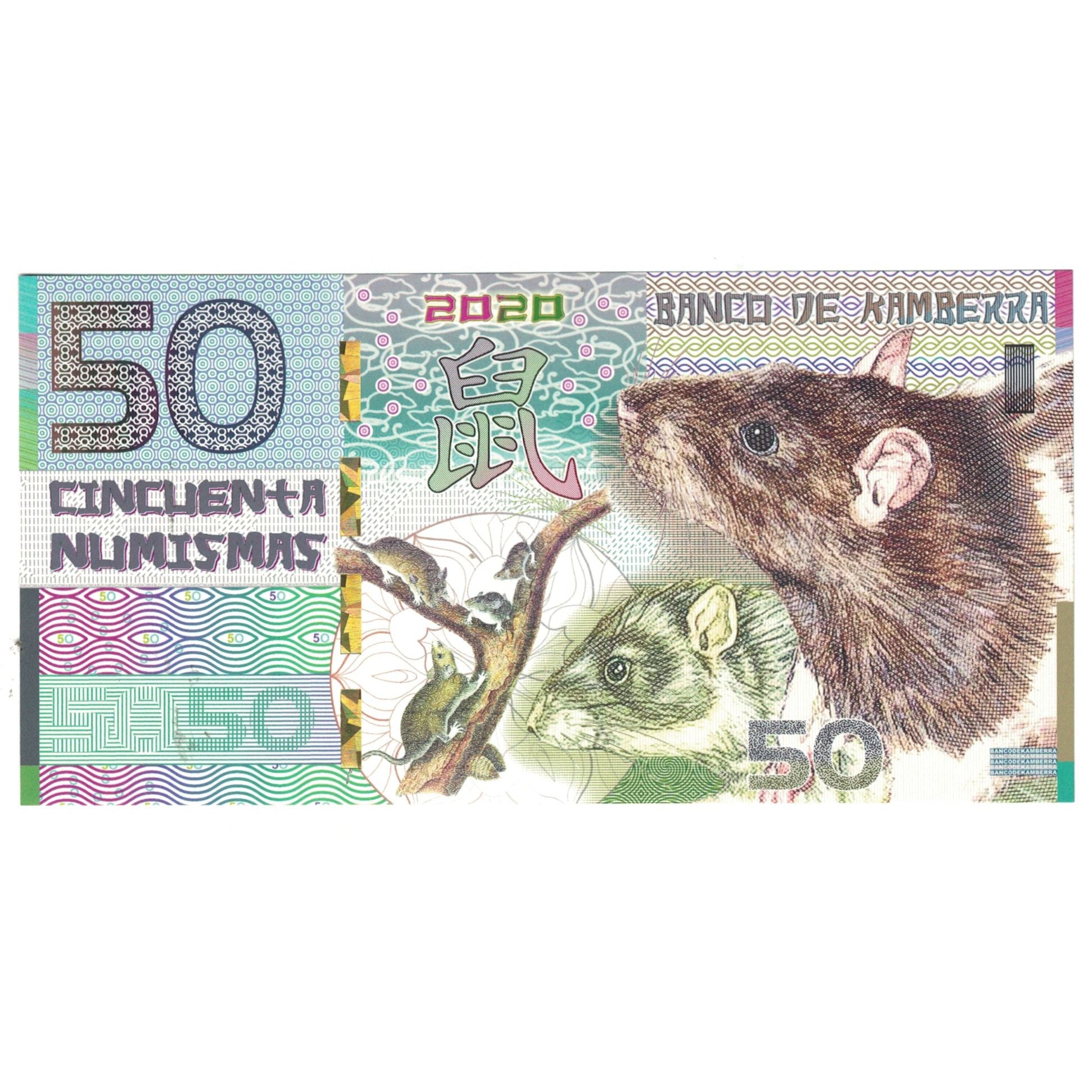 Banconote, Australia, Tourist Banknote, 2020, 50 dollars ,Colorful Plastic