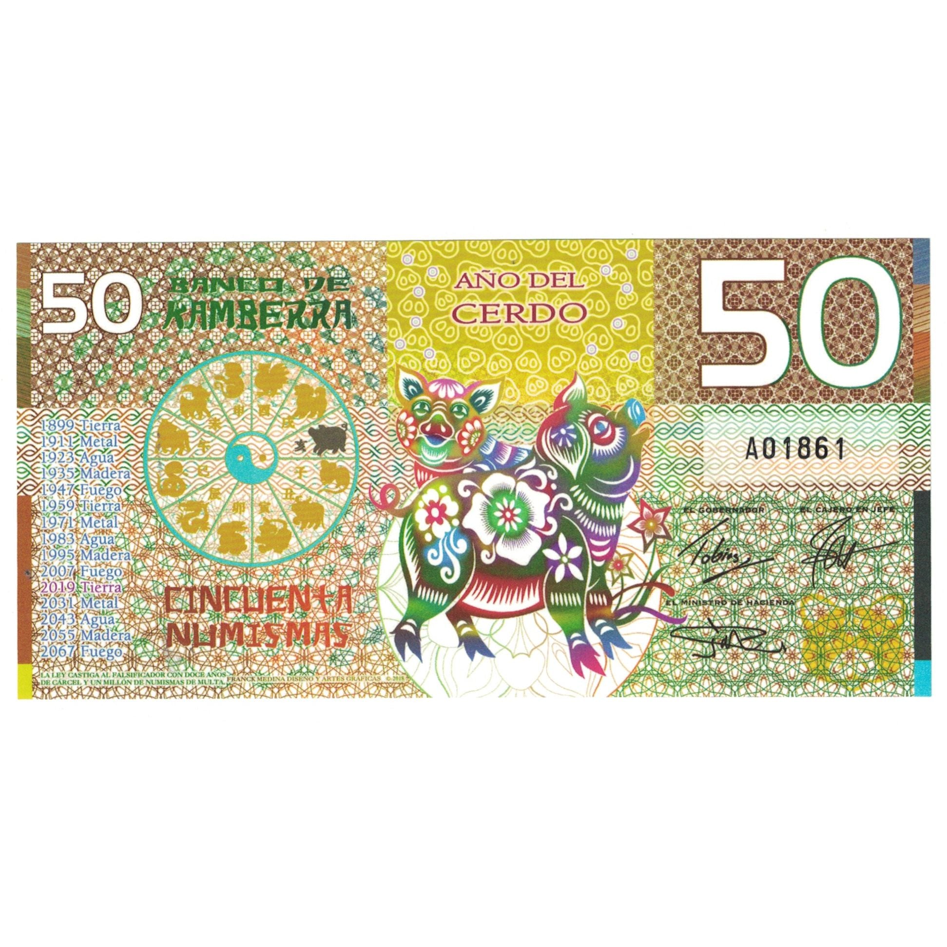 Banknote, Australia, Tourist Banknote, 2019, 50 dollars ,Colorful Plastic