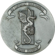France, Medal, Armée, Régiment, Condé Dragon, Delsart, AU(50-53), Silvered