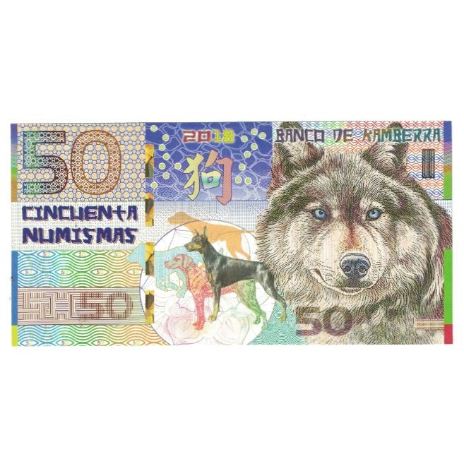 Biljet, Australië, Tourist Banknote, 2018, 50 dollars ,Colorful Plastic