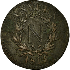 Coin, FRENCH STATES, ANTWERP, 5 Centimes, 1814, EF(40-45), Bronze, Gadoury:129a