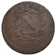 FRANCE, 5 Centimes, 1814, VF(20-25), Bronze, Gadoury #129a, 13.22