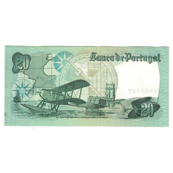 Banknote, Portugal, 20 Escudos, 1978, 1978-10-04, KM:176a, UNC(65-70)