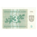 Banconote, Lituania, 3 (Talonas), 1991, KM:33b, FDS