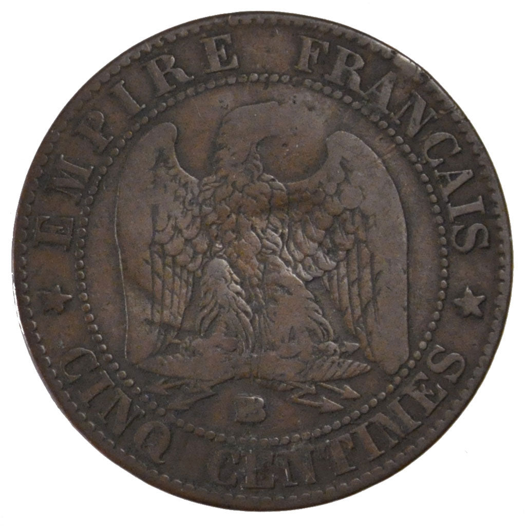 Coin, France, Napoleon III, Napoléon III, 5 Centimes, 1857, Strasbourg