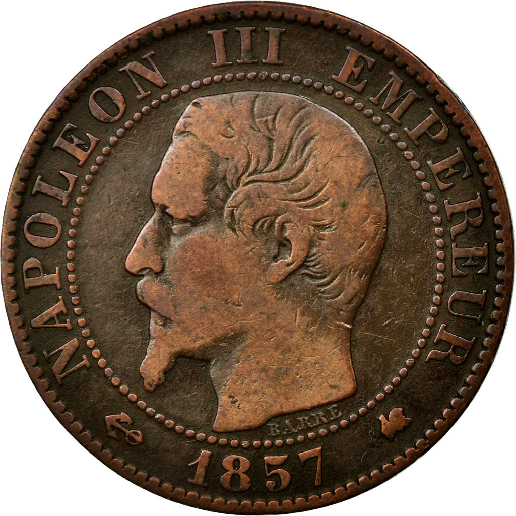 Moneta, Francia, Napoleon III, Napoléon III, 5 Centimes, 1857, Bordeaux, MB