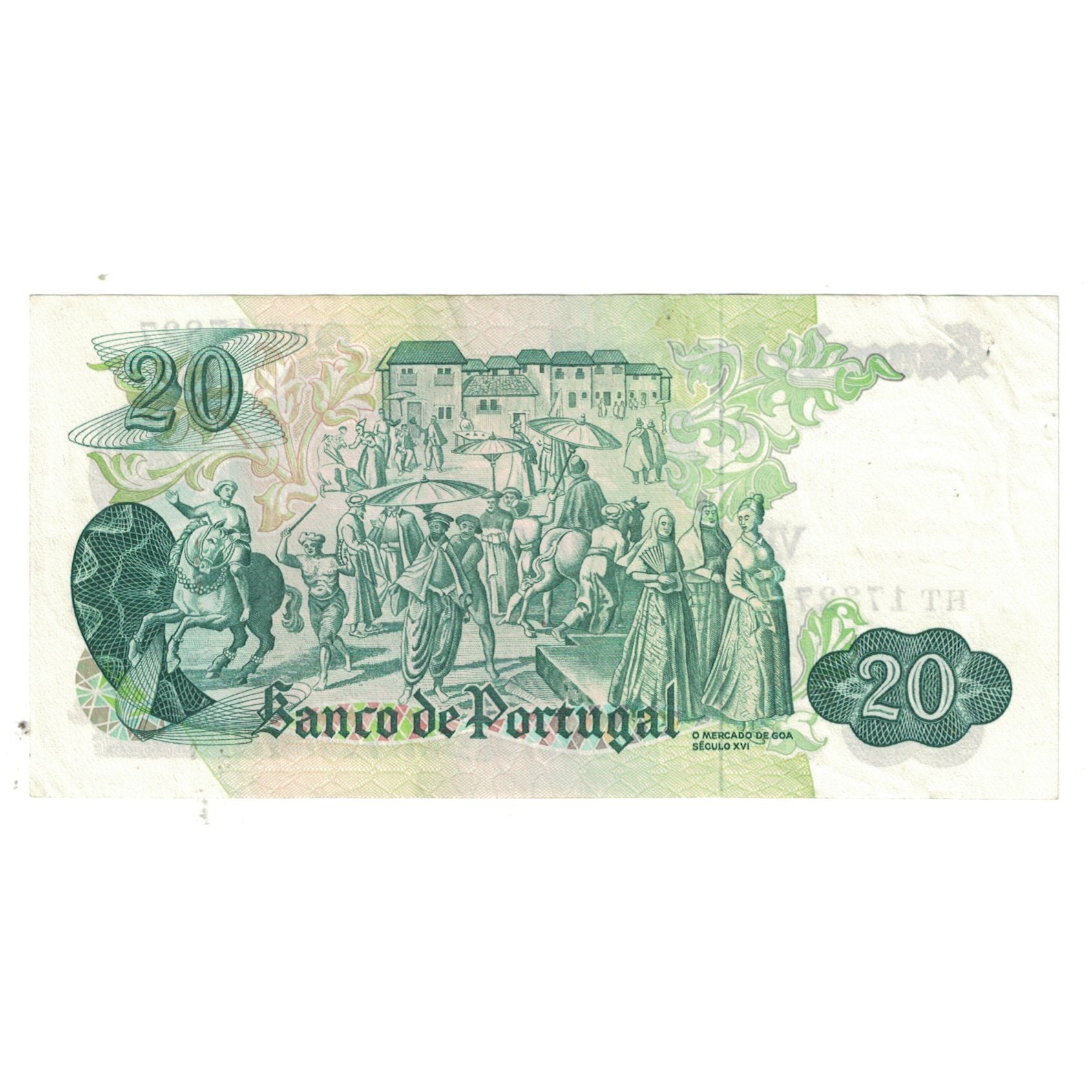 Nota, Portugal, 20 Escudos, 1971, 1971-07-27, KM:173, AU(55-58)