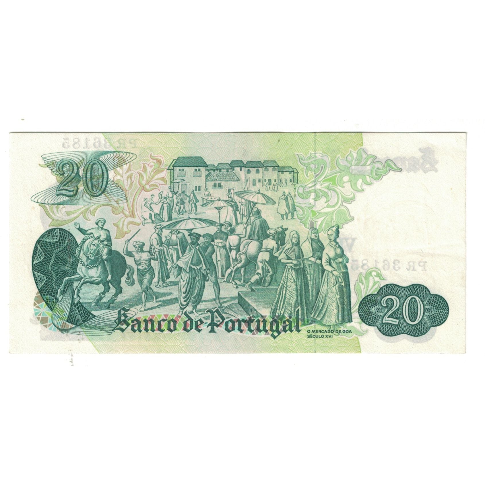 Banknote, Portugal, 20 Escudos, 1971, 1971-07-27, KM:173, UNC(63)